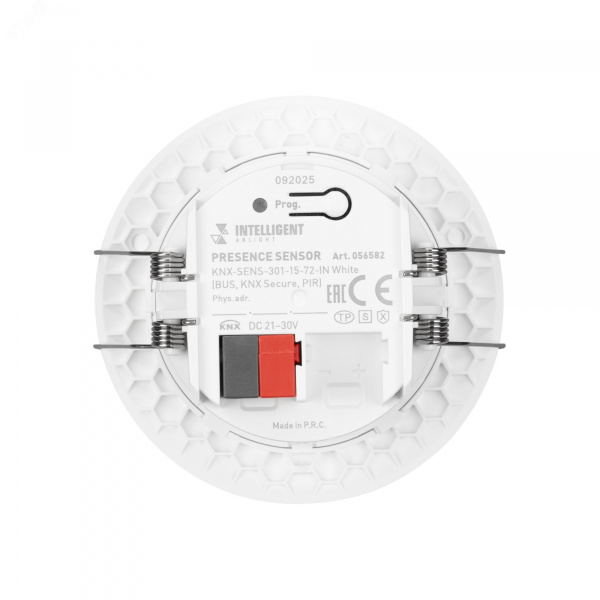 Датчик движения INTELLIGENT ARLIGHT KNX-SENS-301-15-72-IN White BUS, KNX Secure, PIR, IP20, пластик, 3 года