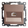 Розетка компьютерная 1-местная RJ-45 (механизм), серия Катрин, шампань