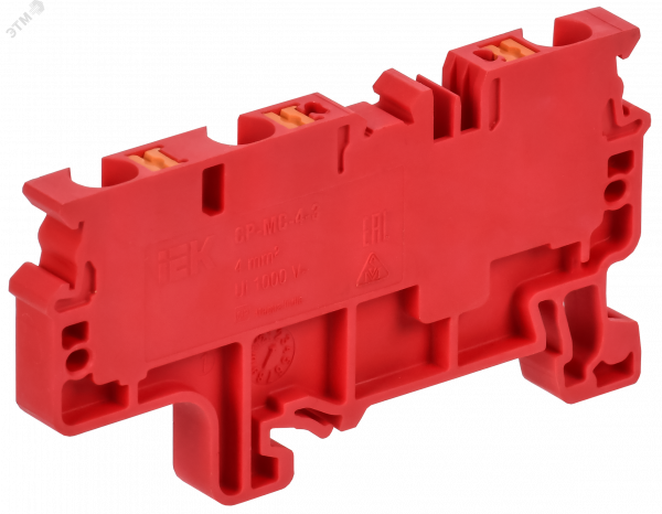 ARMAFIX Клемма пружинная Push In CP-MC 3 вывода 4мм2 красная IEK