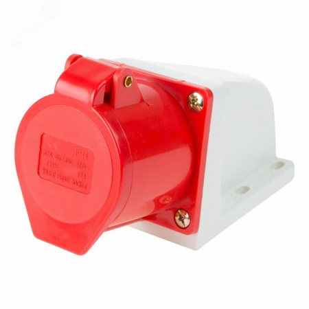 Розетка 124 стационарная 3Р+РЕ 32А 380В IP44, REXANT