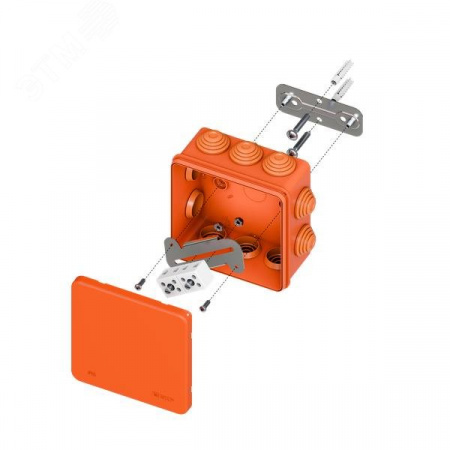 Коробка огнестойкая E45 100х100х50мм с клеммниками 4 полюса 0,5-10мм2 IP55 HF EKF