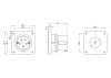 Вилка скрытой установки IP44 16A 3P+E+N 400В