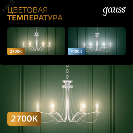 Лампа светодиодная филаментная LED 13 Вт 1100 лм 2700К шар P45 теплый E14 AC 220В прозрачная колба Black Filament Gauss