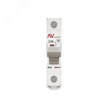 Выключатель автоматический AV-10 1P 16A (L) 10kA EKF AVERES
