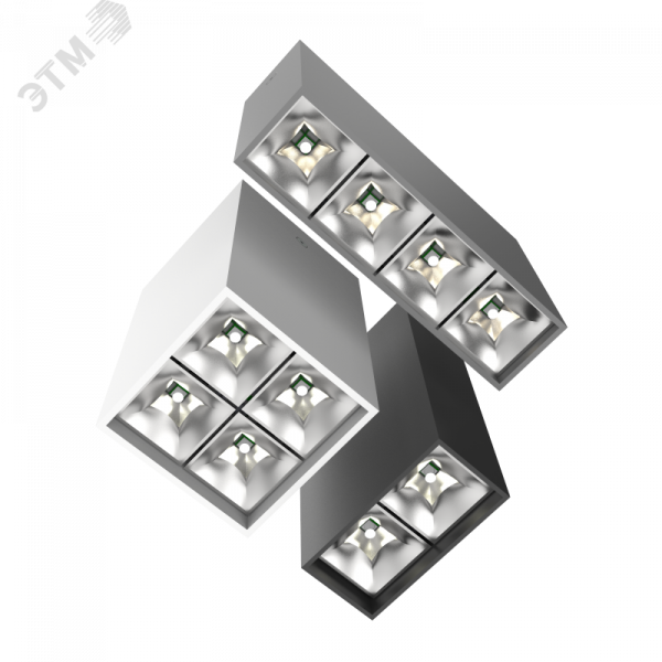 Светильник светодиодный ДПО-14Вт 3000К DL-Box Reflect Multi 24 град. серый