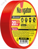 Изолента ПВХ красная 19мм 20м NIT-A19-20/R