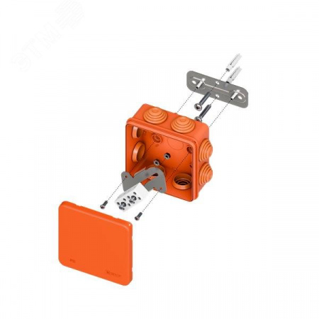 Коробка огнестойкая E45 85х85х40мм с клеммниками 4 полюса 0,5-4мм2 IP55 HF EKF