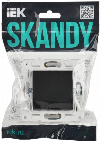 SKANDY Выключатель 1-клавишный проходной 10А SK-V02Bl черный IEK