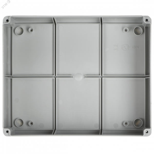 Коробка КМ41278 распаячная для открытой проводки 240х195х165мм IP55 RAL7035 прозрачный красный кабельные вводы