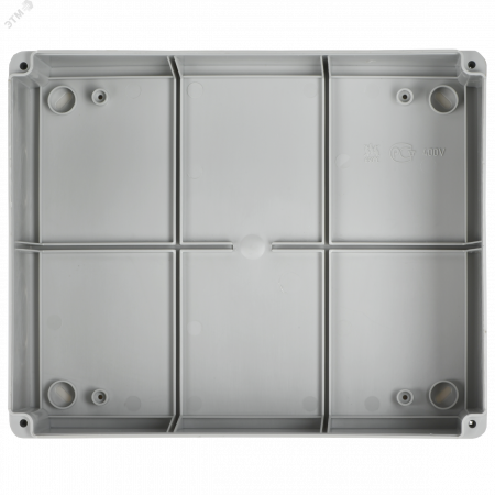 Коробка КМ41278 распаячная для открытой проводки 240х195х165мм IP55 RAL7035 прозрачный красный кабельные вводы