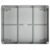 Коробка КМ41278 распаячная для открытой проводки 240х195х165мм IP55 RAL7035 прозрачный красный кабельные вводы
