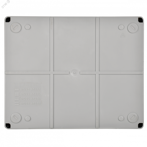 Коробка КМ41278 распаячная для открытой проводки 240х195х165мм IP55 RAL7035 прозрачный красный кабельные вводы