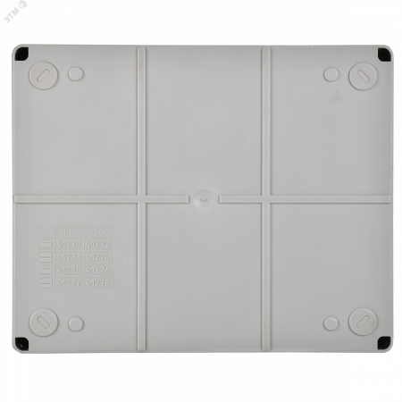 Коробка КМ41278 распаячная для открытой проводки 240х195х165мм IP55 RAL7035 прозрачный красный кабельные вводы