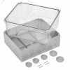Коробка КМ41278 распаячная для открытой проводки 240х195х165мм IP55 RAL7035 прозрачный красный кабельные вводы