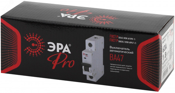 Выключатель автоматический PRO NO-900-82 ВА47-29 1P 63А кривая B 4,5кА ЭРА