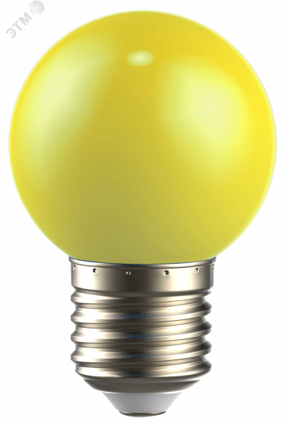 LIGHTING Лампа светодиодная декоративная G45 шар 1Вт 230В желтый E27 IEK