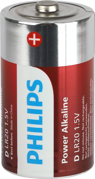 Элемент питания алкалиновый LR20P2B/51 D 2 шт. LR20-2BL Power