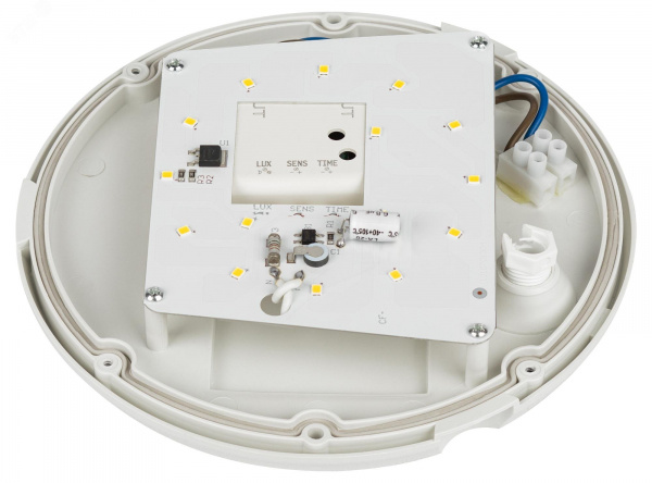 Светильник светодиодный SPB-1-12-MWS (W) IP54 12Вт 4000К 960лм круг 180х80 БЕЛ с датч. движ. (20/300)