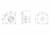 Вилка скрытой установки IP44 16A 3P+E 400В