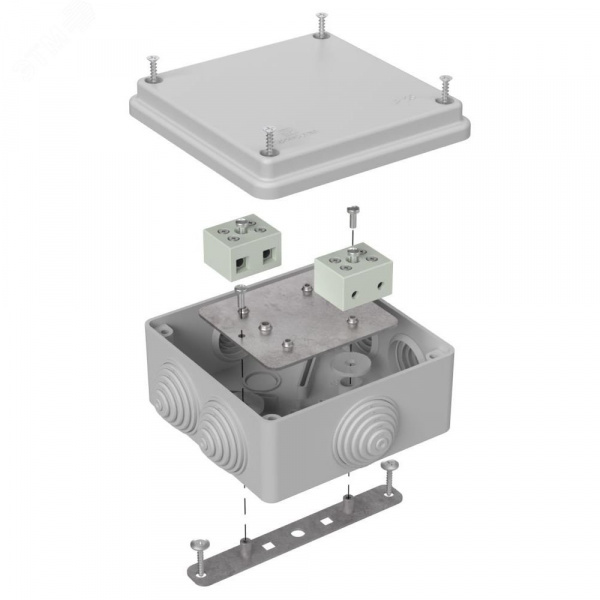 Коробка огнестойкая для о/п 40-0300-FR6.0-4 Е15-Е120 RAL7035 100х100х50 (14 шт/кор)