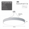 Светильник LED Geometria Ring SPO-132-W-40K-088 88Вт 4000К 6000Лм IP40 800*80 белый подвесной драйвер внутри