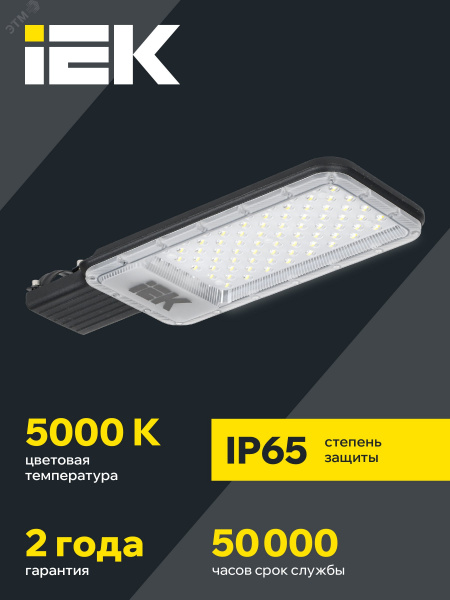 Светильник светодиодный консольный ДКУ 1011-75Ш 5000К IP65 IEK