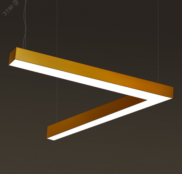 Светильник светодиодный CSVT SYMBOL-L 28 1180x635x100x90 СRI90 4000 opal-sand-PC IP44 черный подвесной SML