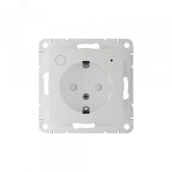 ATLASDESIGN SMART РОЗЕТКА с заземл., со шт., Zigbee, L+N, 16А, мех., БЕЛЫЙ