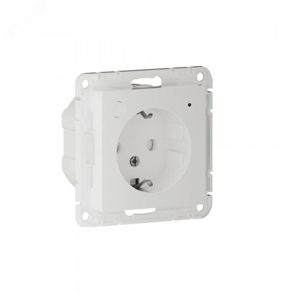 ATLASDESIGN SMART РОЗЕТКА с заземл., со шт., Zigbee, L+N, 16А, мех., БЕЛЫЙ