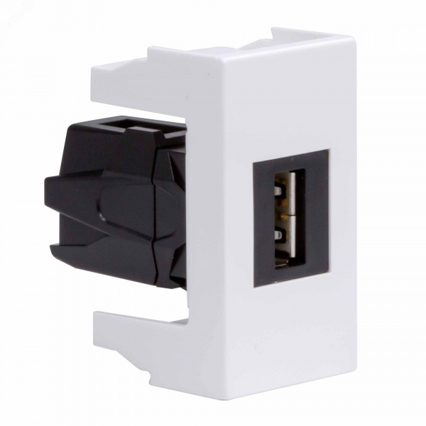 VIVA Розетка 1 модуль белая USB 2.0